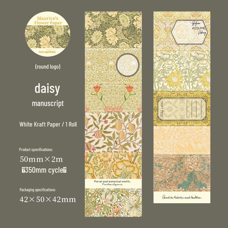 Retro Floral Die-cut Adhesive Tape & Stickers – Beautiful Day Series