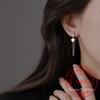 Original 925 Sterling Silver Tassel Love Heart Hoop Earrings For Women Korean Wedding Party Jewelry Gift Female Pendientes