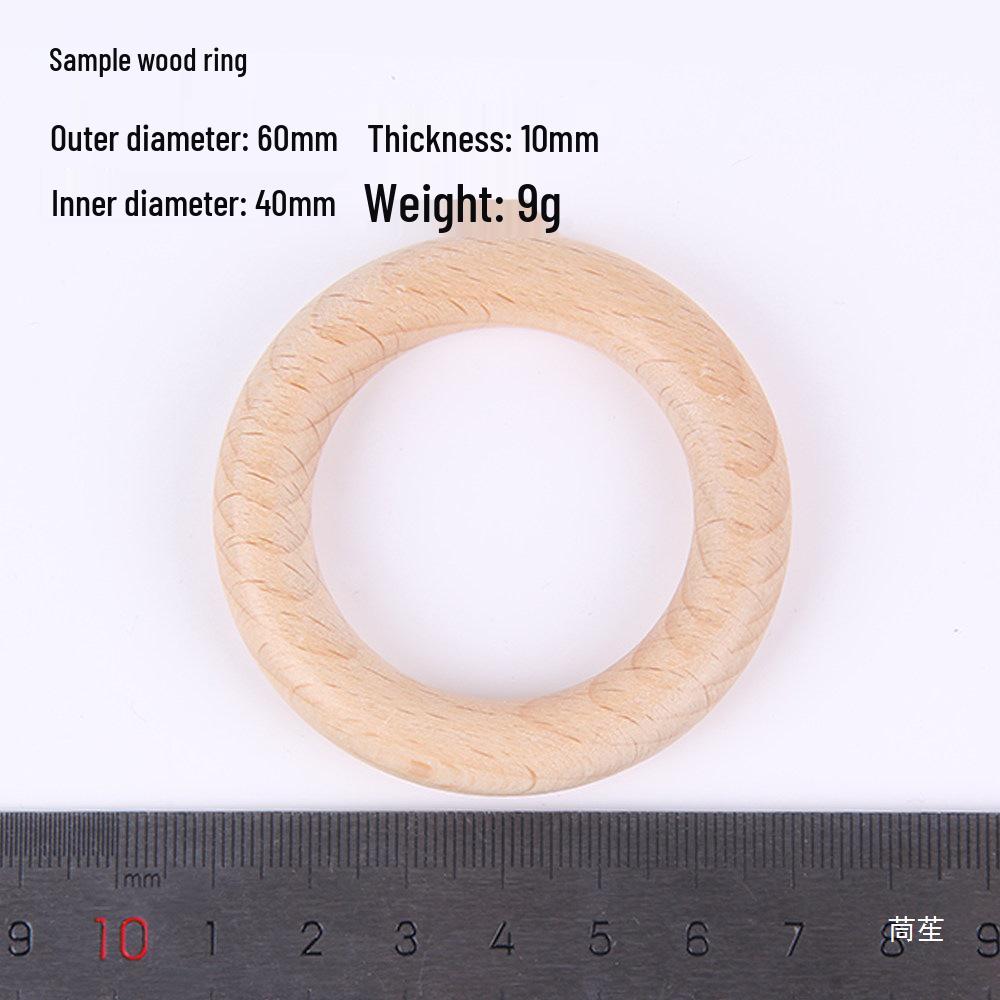 Beech Wood Rings for DIY Jewelry & Crafting - Handmade Weaving Materials, Solid Round Wooden Rings (25/40/45/50/60mm).
