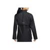 Nike Solid Color Stand Collar Zip Jacket Women Jackets Black FB7452-010