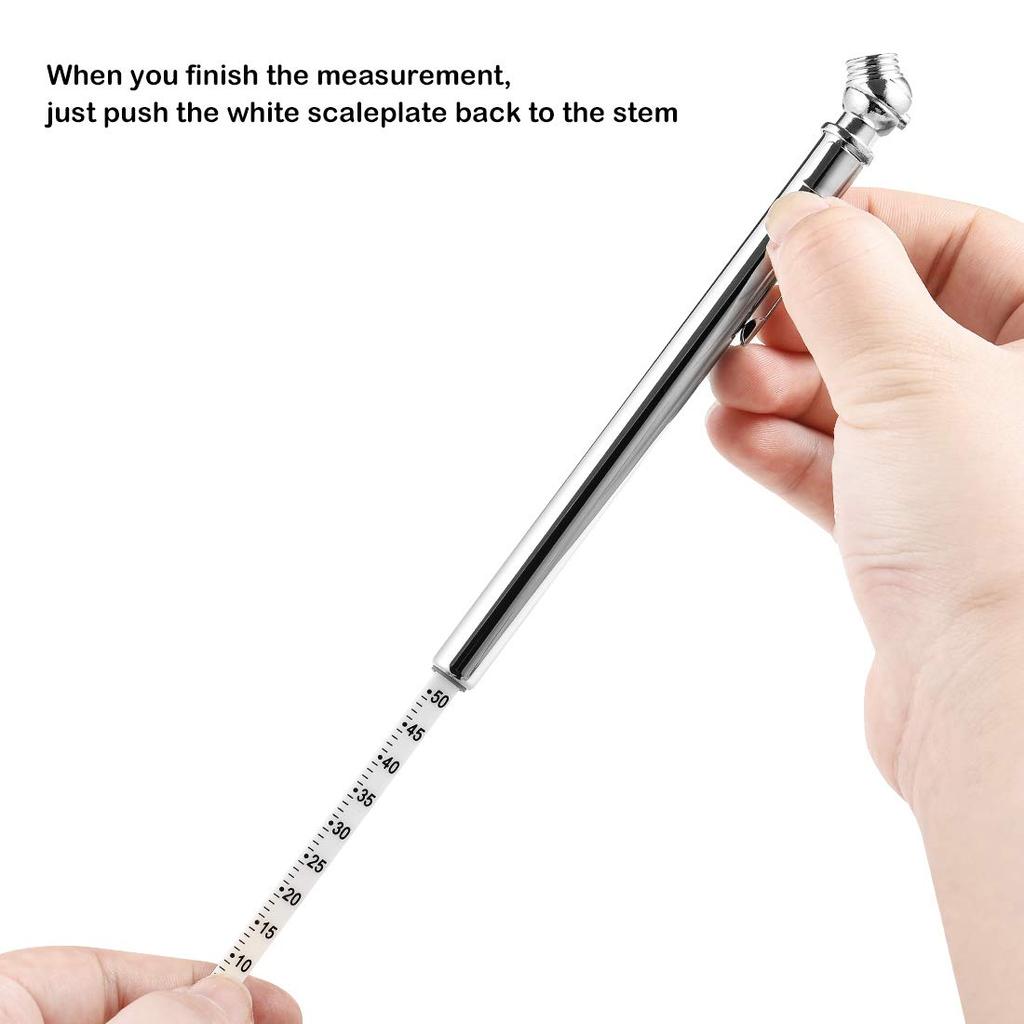 CZC AUTO Pencil Tire Pressure Gauge Mechanical Air Gauge Stainless Stem Single Chuck with