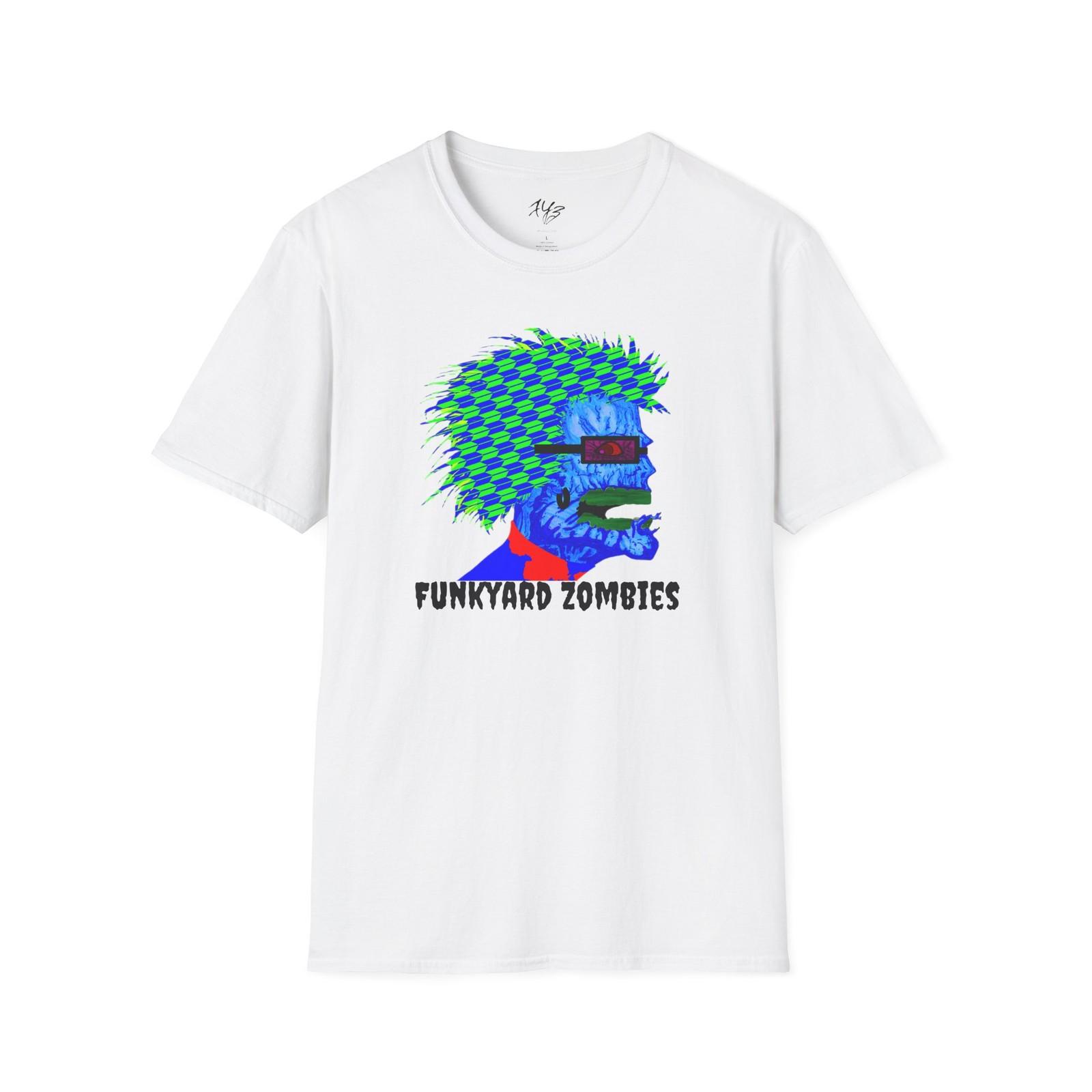 Funky Zombie Graphic Tee, Unisex T-Shirt for Halloween, Unique Gift S