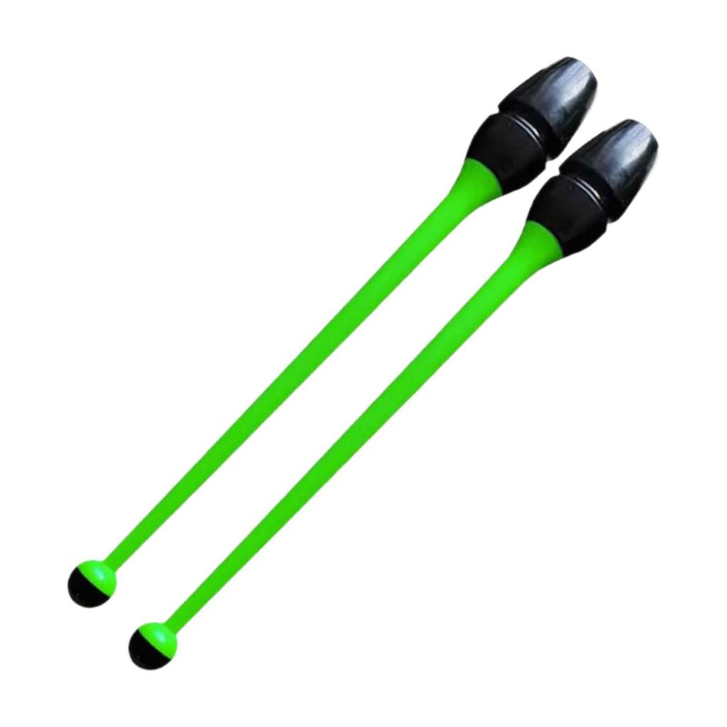 2 Pieces Gymnastics Stick Clubs Dance Exercise,for Children Adult,14.17" Length,Rubber Rhythmic Training Equipment Fitness Props