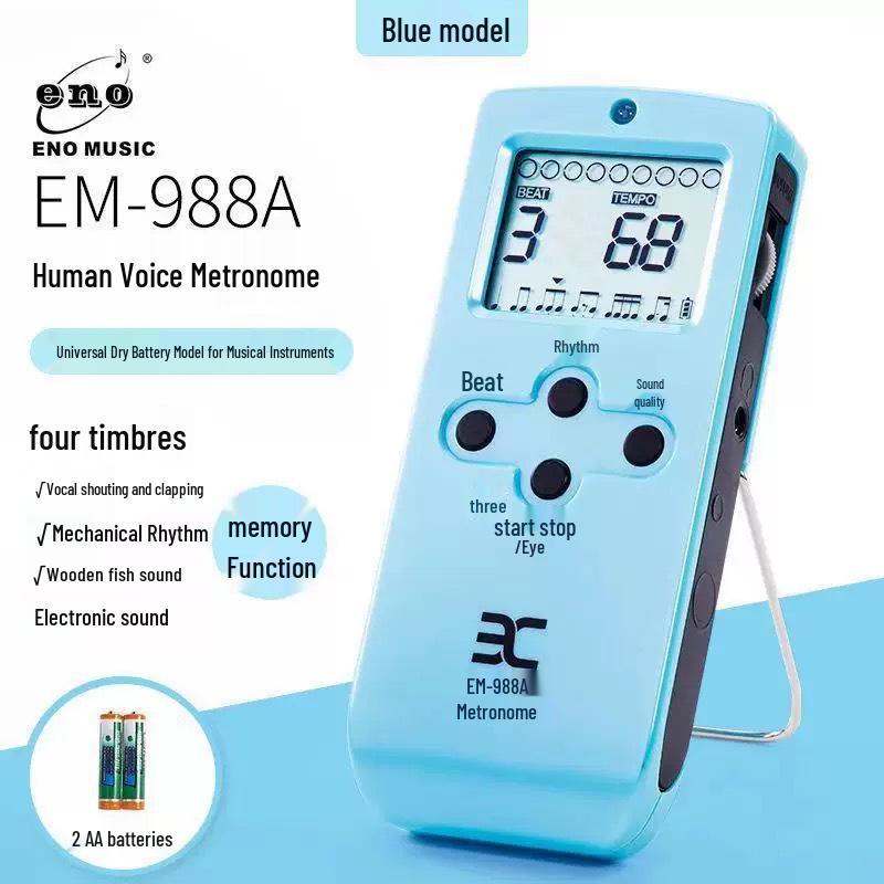 Yinuo 988A Dobíjecí elektronický metronom pro zpěv, kytaru, housle, bicí, klavír a další nástroje.