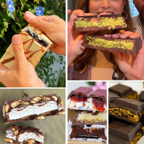 LIKENNY Obdélníková silikonová forma na čokoládu potravinářské kvality, Forma na čokoládové tyčinky z mléčné čokolády, Dubajská čokoláda, Nástroje na sušenky, DIY forma na pečení (A)