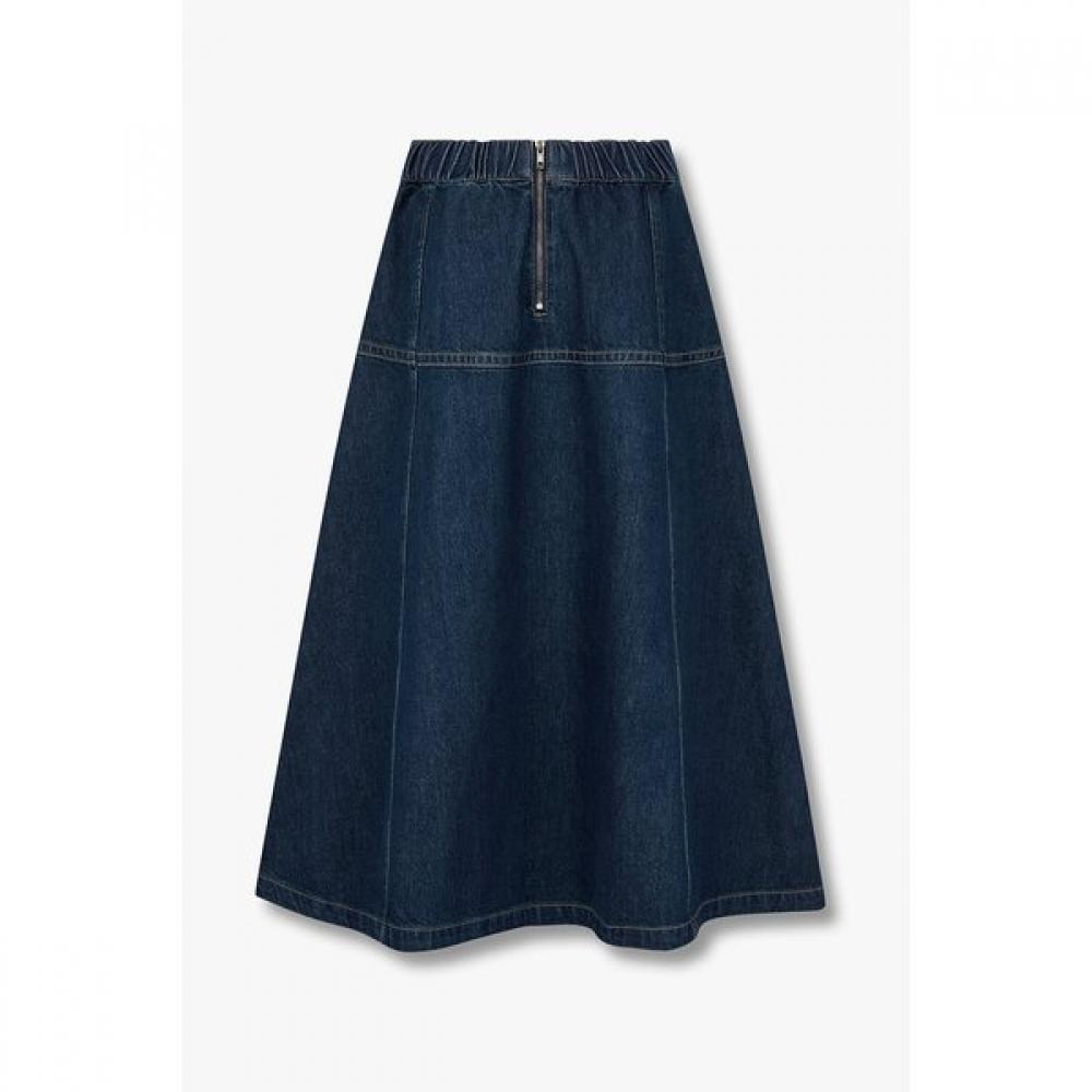 Studio Tomboy Back Banding Flare Denim Skirt  9106162106ct 