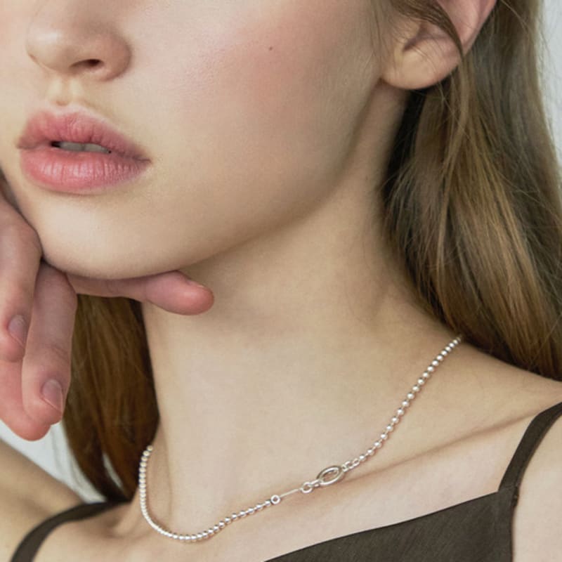 ihr ROUND CLIP BALL NECKLACE / 925 SILVER