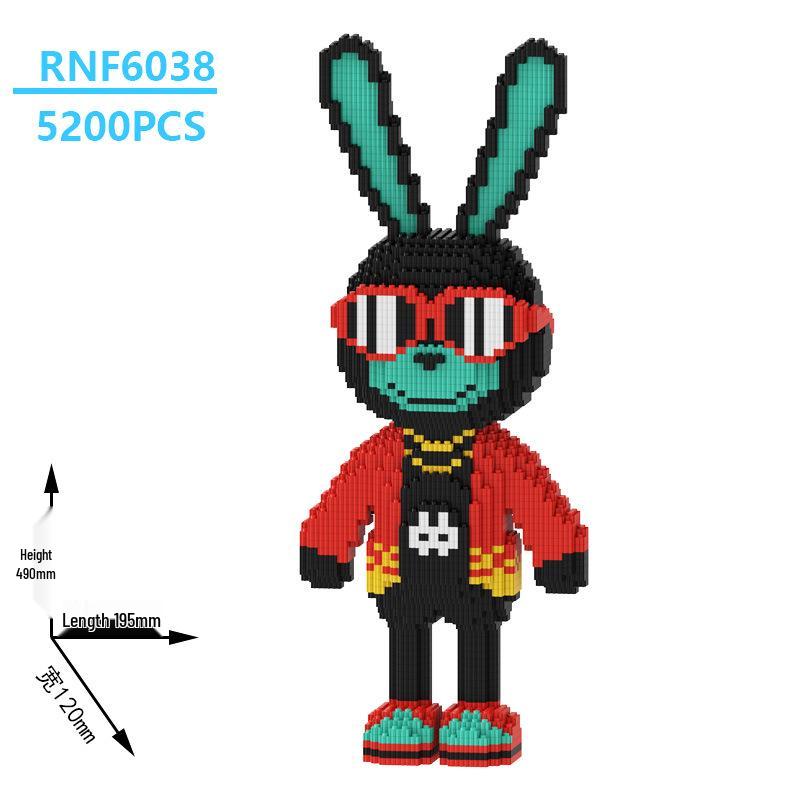 Chao Le Sen Flying Rabbit Building Blocks: Educational, Handmade Jigsaw Puzzle & Ornament Gift
