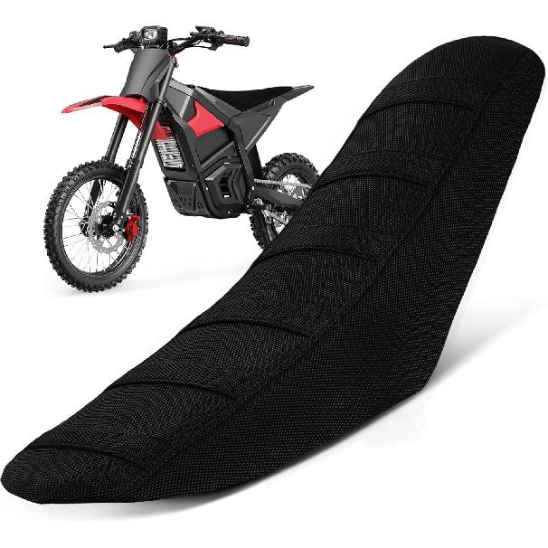 Dirt Bike Seat Cover Universal for KX 85 65 112 250 450 KLX 110 140 300R Motocross Off Road Pit Bike Green Non Slip Black Stripe/Gripper Soft/Water