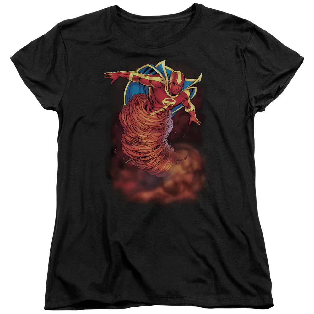 

Justice League Tornado Cloud Womens T Shirt Black 3XL