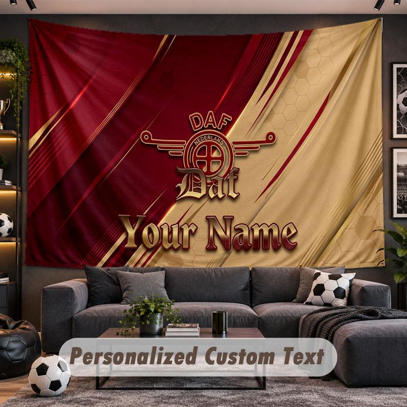 Wall Hanging Tapestry Custom NameDAF Pattern Personalized Printed Fabric Wall Decor