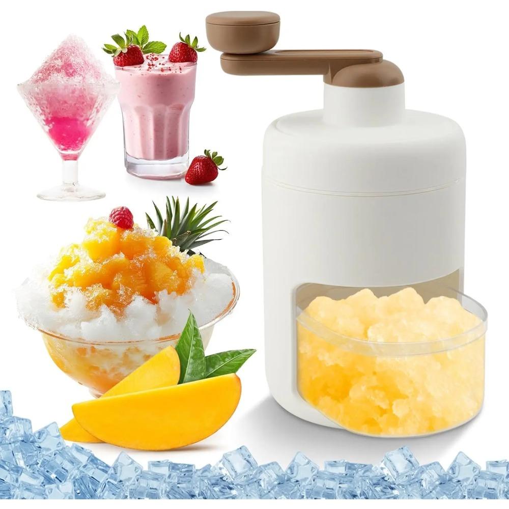 Shaved Ice Machine Snow Cone Machine Manual Portable Ice Crusher and Shaved Ice Machine BPA Free for Home Kitchen and Picnic