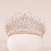 DIEZI Korean Luxury Multicolor Crystal Tiara Crown For Women Wedding Fashion Bridal Queen Rhinestone Hair Accessories Headbands