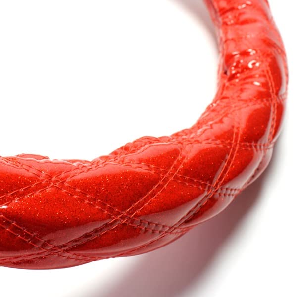 Azur Glitter Red Steering Wheel in Extra Thick Steering Wheel Dress Up Your Cover, 2HM, "Made Japan, Cover, Car"