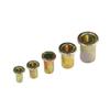 165PCS Rivet Nuts Assortment Color Zinc Plating Flat Head Threaded Insert Nuts M3 M4 M5 M6 M8
