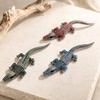Crocodile Brooch Pin With Water Diamond Decoration For Men And Women