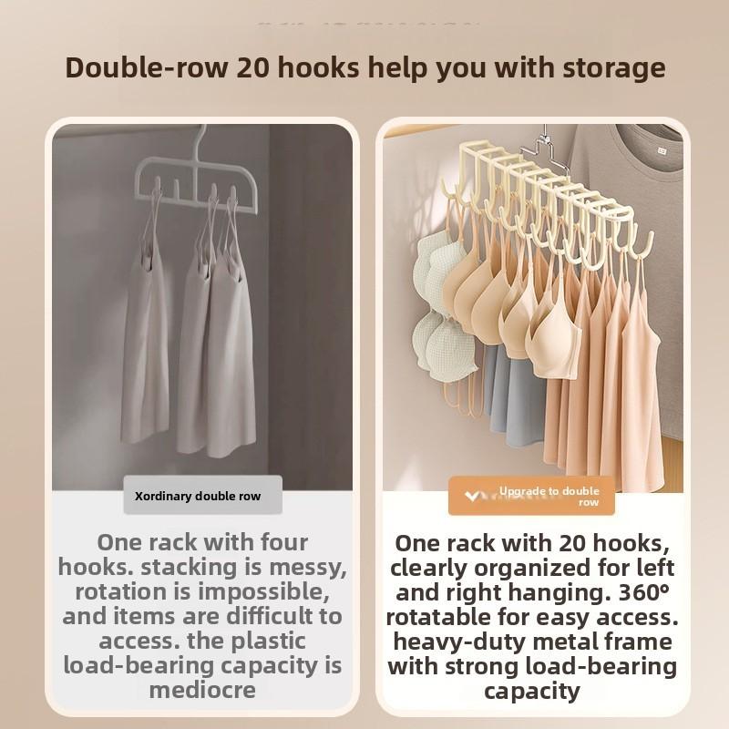 Modern Simple Clothing Organizer With 20 Hooks For Dorm And Home Storage