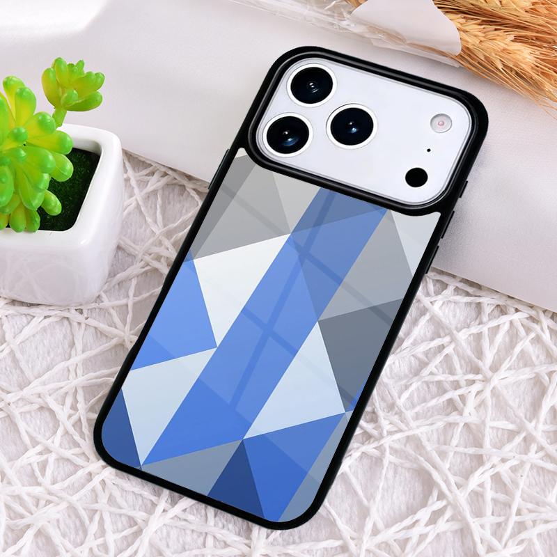 Geometric Stripy Triangle Phone Case for iPhone 17 Air 16 15 11 12 14 13 Pro Max Shockproof Cover