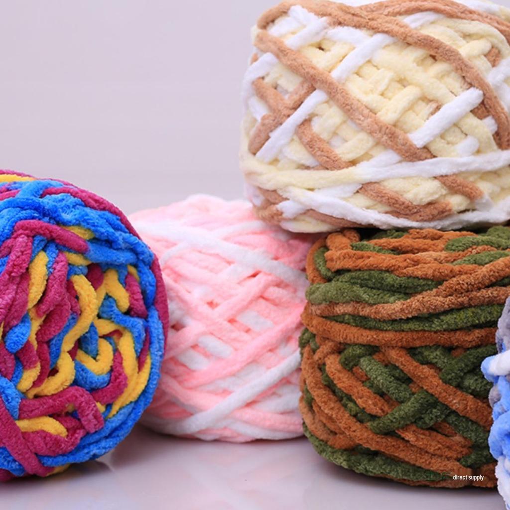 Ice Bar Chunky Soft Yarn for Hand-Knitted Scarves, Crochet Hooks, Slippers, and DIY Projects for Men and Women