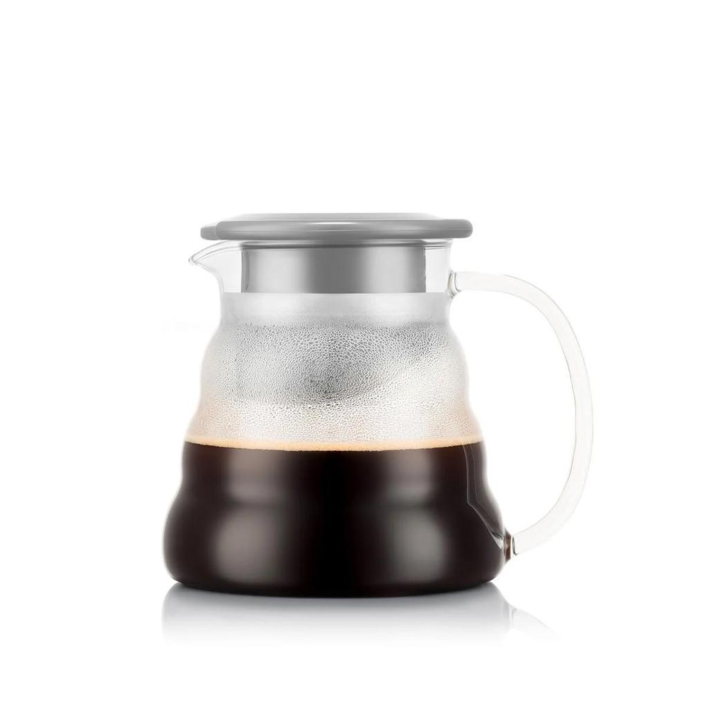 BODUM MELIOR Coffee ServerTeapot with Filter, 600ml, 80th Anniversary Limited Edition, Gray, for Coffee, Black Tea, Green Tea, Chinese Tea, Herbal