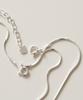 Alleun Silver 925 Square Chain Snake Chain Silver Necklace Choker Mini