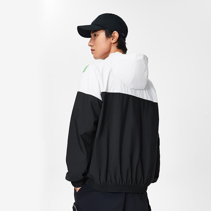 Li Ning Sports Trendy Collection Trench Coat Men's Standard White Black AFDU033-1