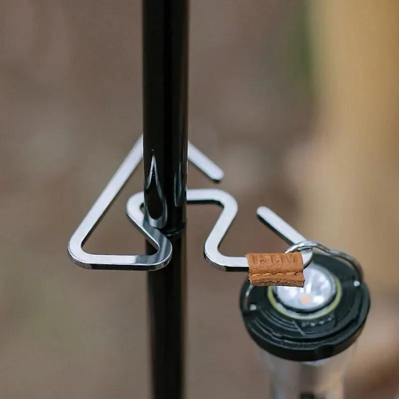 Outdoor Camping Multifunctional Integrated Hook Metal Tent Light Rack Double Headed Hanging Rack Two-Way Loop Hanging Hook