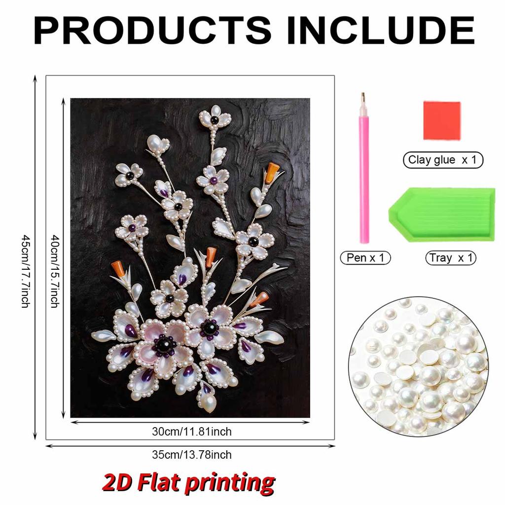DIY Beautiful Flowers Pearl Art Painting for Home Wall Decor Arts Craft  for Adults/Beginners Gift Idea Home Decor Without Frame