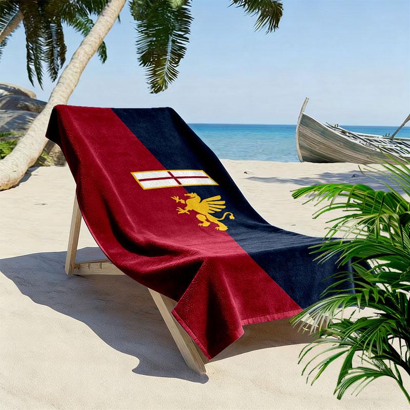 Genoa CFC Logo Strandtuch, Großes Weiches Schnelltrocknendes Handtuch für Strand Camping Schwimmen
