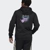 adidas Solid Color Sports Running Training Hooded Jacket for Men, Black