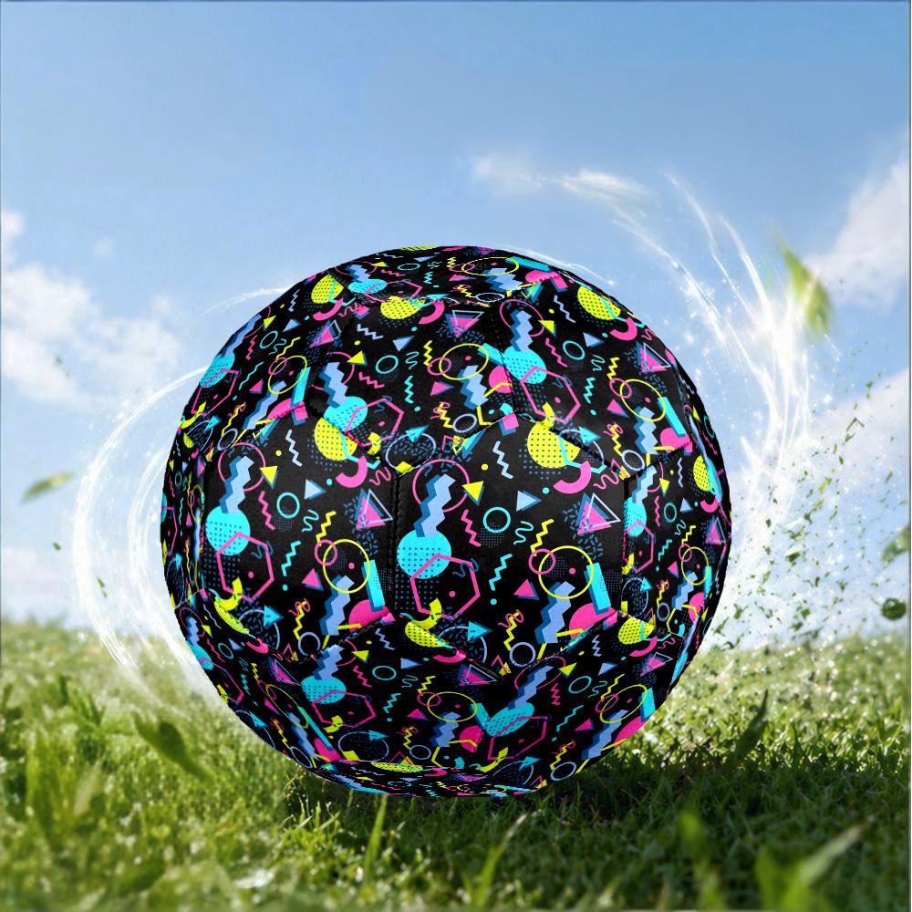 1PC Neon Hexagon Patterns Size 5 Soccer Balls, Anti-Slip, Outdoor Sport, a Unique Gift, Birthdays, Christmas Gifts Valentine'S Day Gifts A73