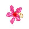 Exaggerated Metal Texture Large Flower Rings for Women Ladies Colorful Drop Oil Adjustable Rings Vacation Jewelry Accessories