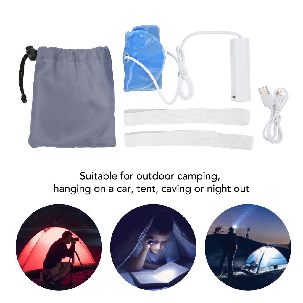 2pcs Inflatable Outdoor Camping Lamp Portable Foldable Inflatable LED Camping Light for Camping Outdoor