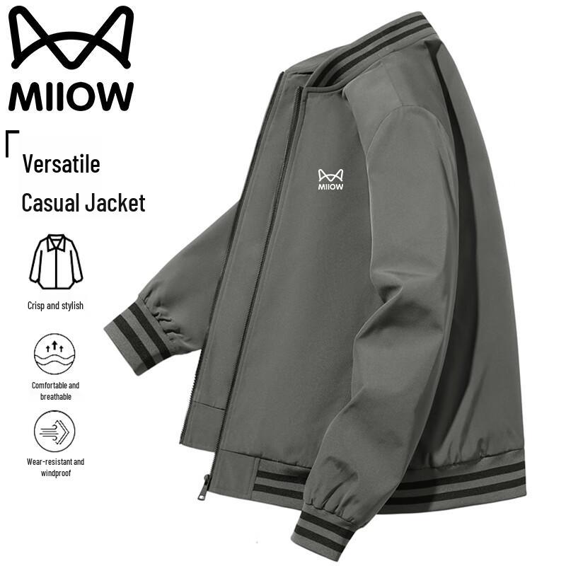 

MaoRen Men s American Style Loose Casual Baseball Jacket L