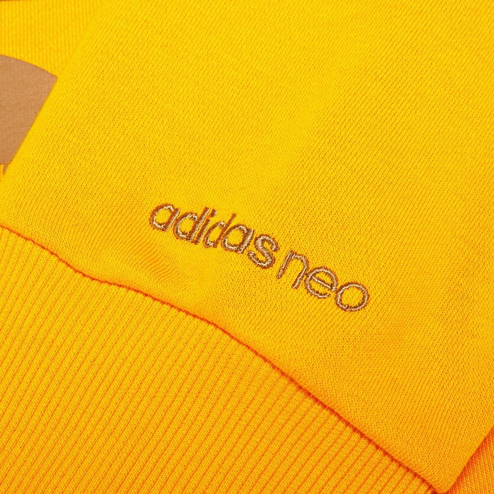 Adidas Neo Sweatshirts Men's Yellow Crew Neck Moderate Regular HG6594