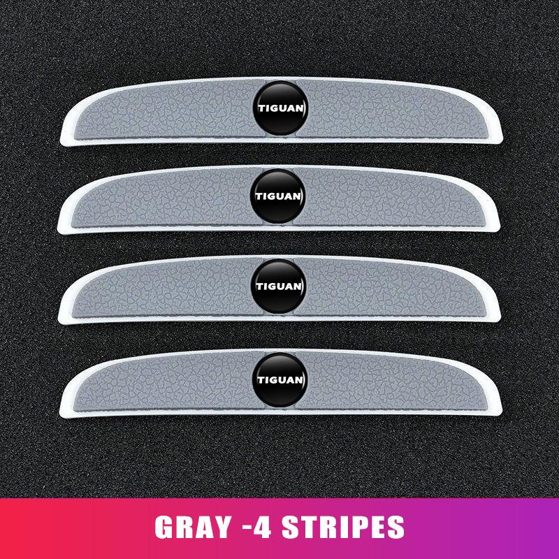 4 Pieces Anti-collision Strip Protective Stickers With Car Logo For Volkswagen VW Golf Jetta Passat mk4 mk5 mk6 CC B5 B6 B7 Golf zf4
