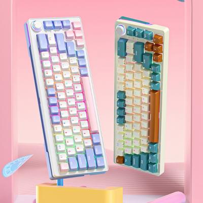 ZA68 Wireless Gamers Mechanical Keyboard 2.4G Bluetooth TYPE-C Wired 3-Mode Gaming Keyboard Hotswap RGB Backlit 68 Keys