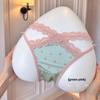 Lady Spring and Summer Sexy Leopard Print Mesh Lace Bow Satin Hollow Cross Thin Belt Briefs