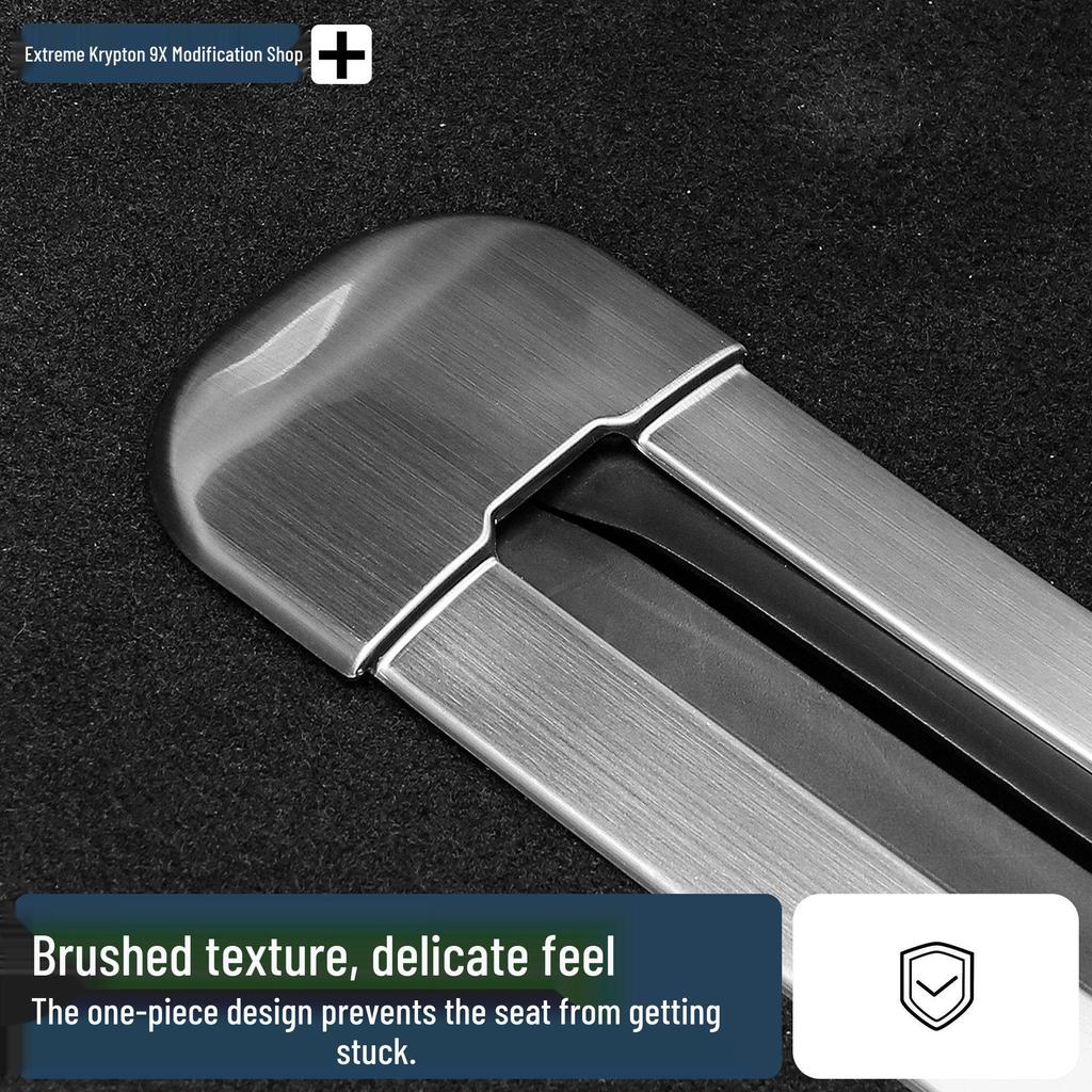 Stainless Steel 304 Anti-Scratch Seat Rail Strip for Zeekr 9X Interior