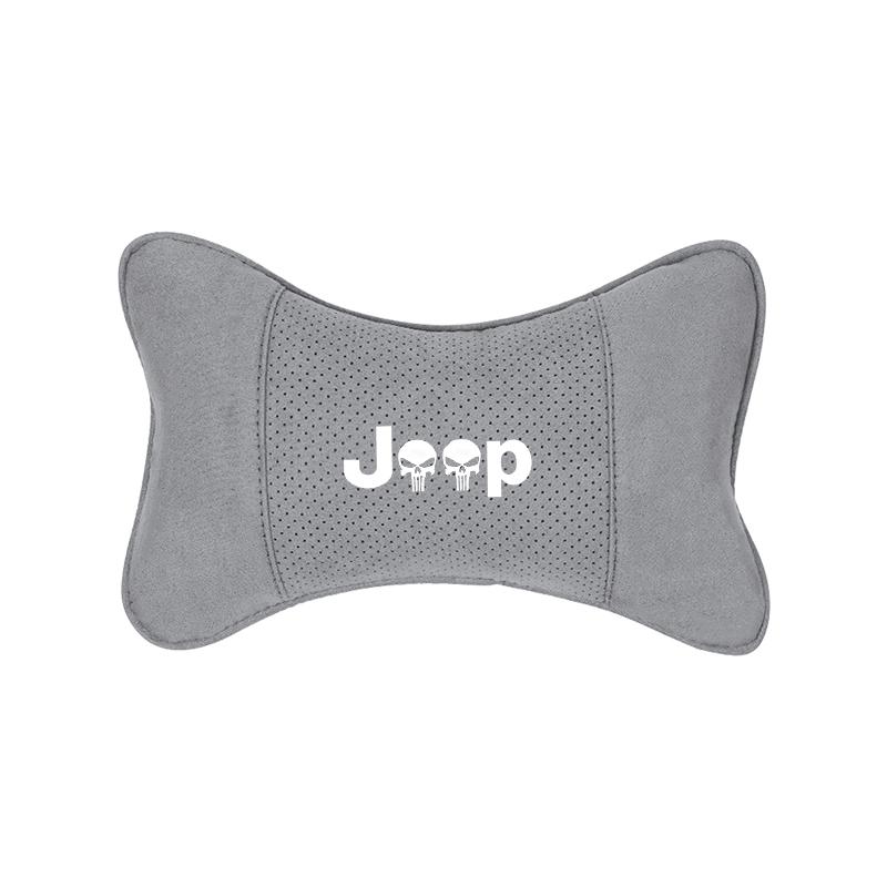 Car Headrest Memory Foam Neck Pillow Auto Accessories For Jeep Wrangler Grand Cherokee Compass Wagoneer Gladiator Avenger Willys AKT1