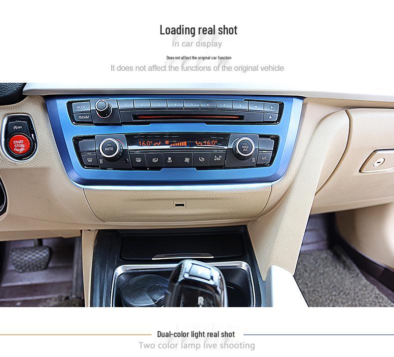 Ambient Light USB Audio & Cigarette Lighter Cover for BMW 3 Series/3GT/4 Series Central Control Panel