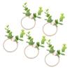 10pcs Plant Rope Wood Bead Napkin Rings Simulation Miniature Napkin Rings Holder for Doll House and