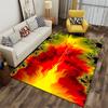 Fiery Abstract Fractal Design suitable as a non-slip mat for the living room or bedroom sofa