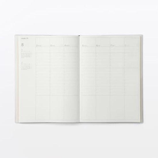 Muji Vertical Schedule Book Monthly Weekly Starting December 2026 Monday Start A5 White