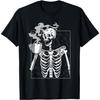 Lustiges Skelett trinkt Kaffee Koffeinliebhaber Kaffeemaschine T-Shirt