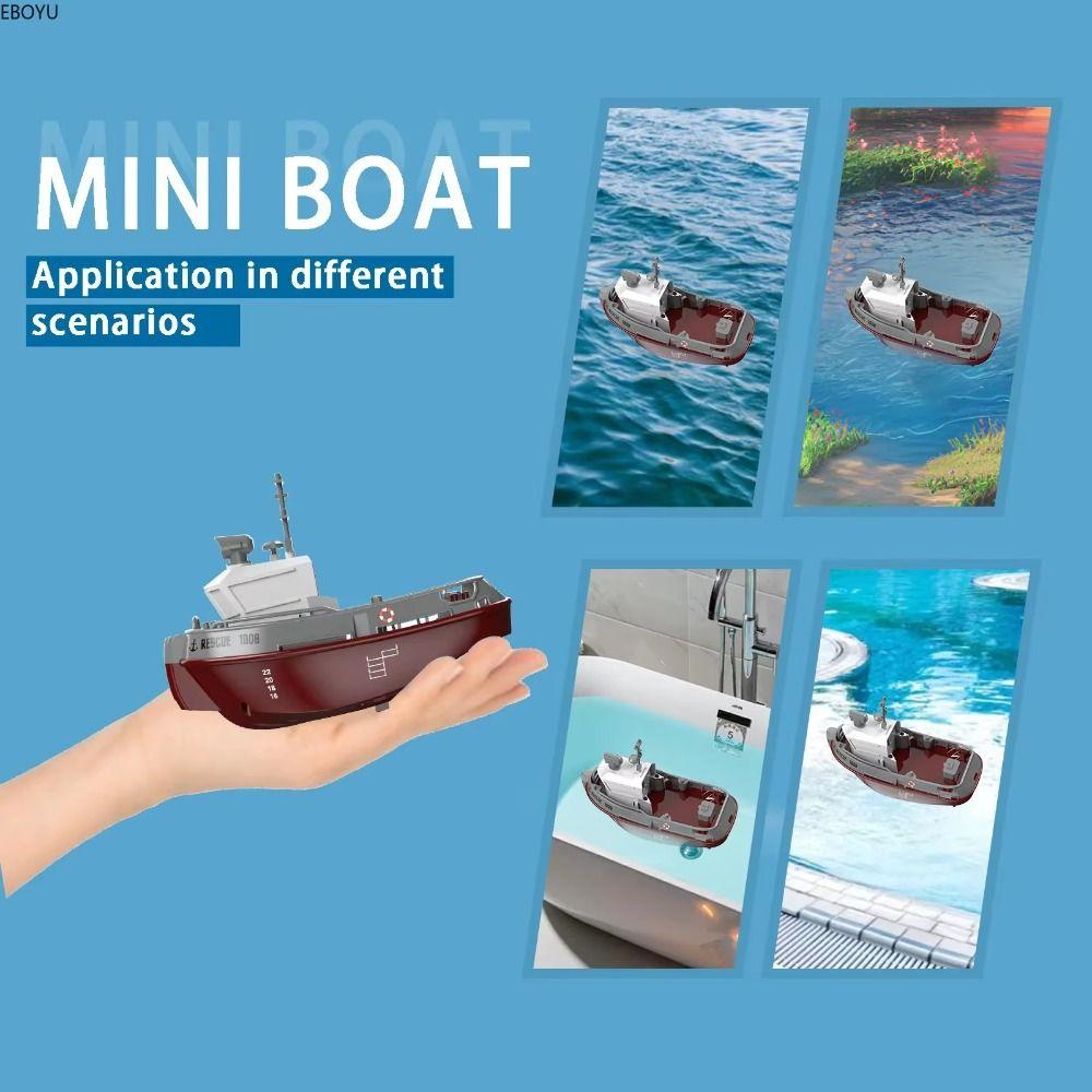 Dual Motors Remote Control Ship 1:32 Scale Mini RC Boat Birthday Gift RC Tugboat  Kids Gift