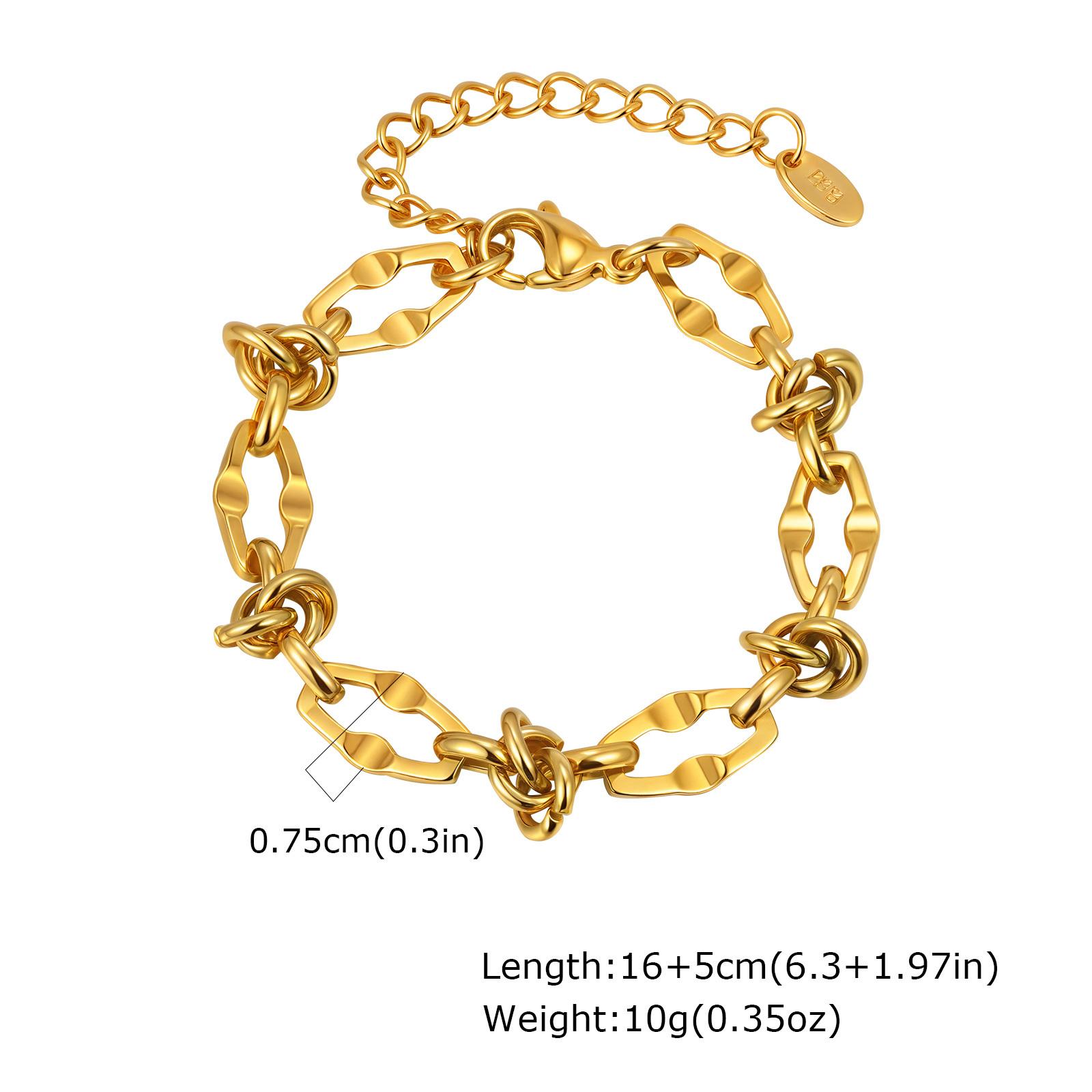 

Vnox Vintage Luxury Geometric Charm Bracelet Stainless Steel Handmade Chain Jewelry Fashion Accessories for Women