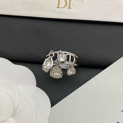 Anello da Dita Aperte Dika da Donna a Tre Strati con Perle e Design Esagerato