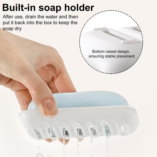 Yousheng Soap Bar Holder Dish Container Leak-proof Universal Fit Detachable Portable Travel Size Soap Case with Lid