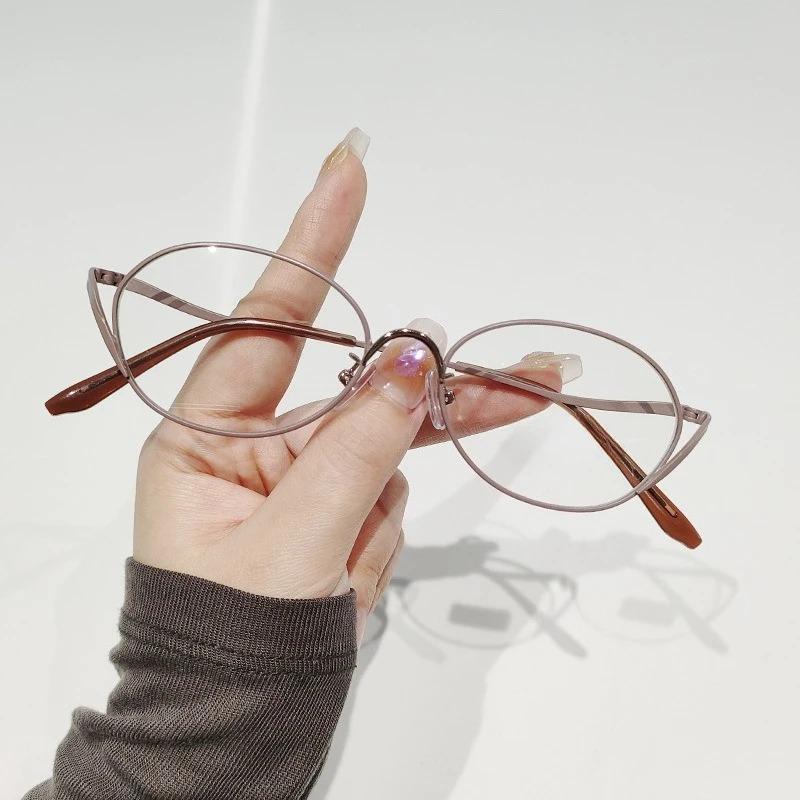 New Stylish Oval-Frame Anti-Blue Light Presbyopia Eyewear Ultra-Lightweight High-Definition Reading Glasses Diopter 0 To +4.0